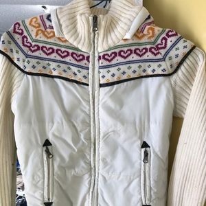 Cream sweater jacket